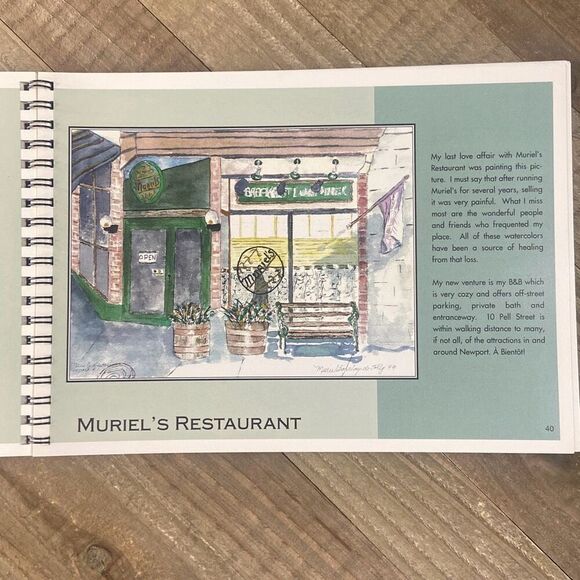 Behind Newport Doors Cookbook Local Stories Recipes & Watercolor Art *Signed* - Picture 5 of 10